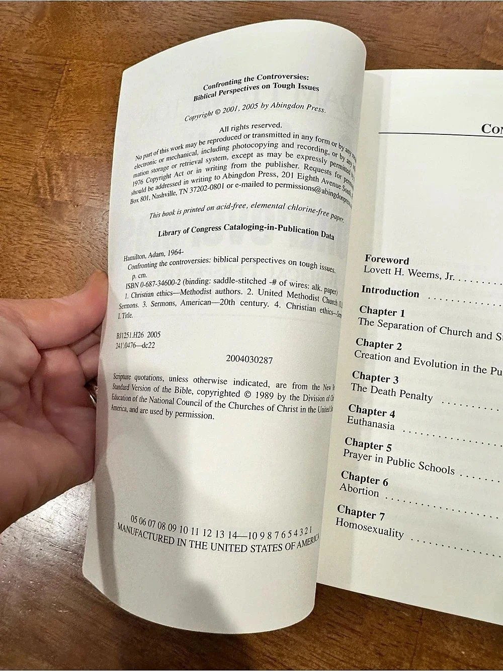 Abingdon Press Confronting the Controversies Religious Studies Book